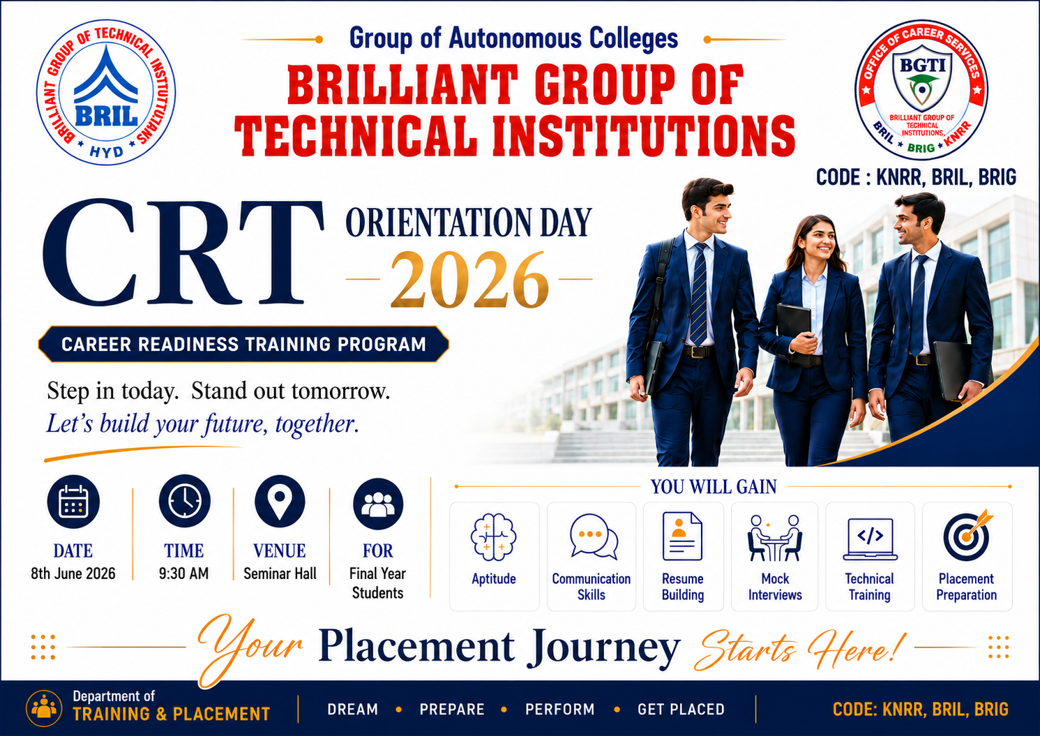 8 JUNE 2026 - CRT ORIENTATION DAY – BRIL Campus